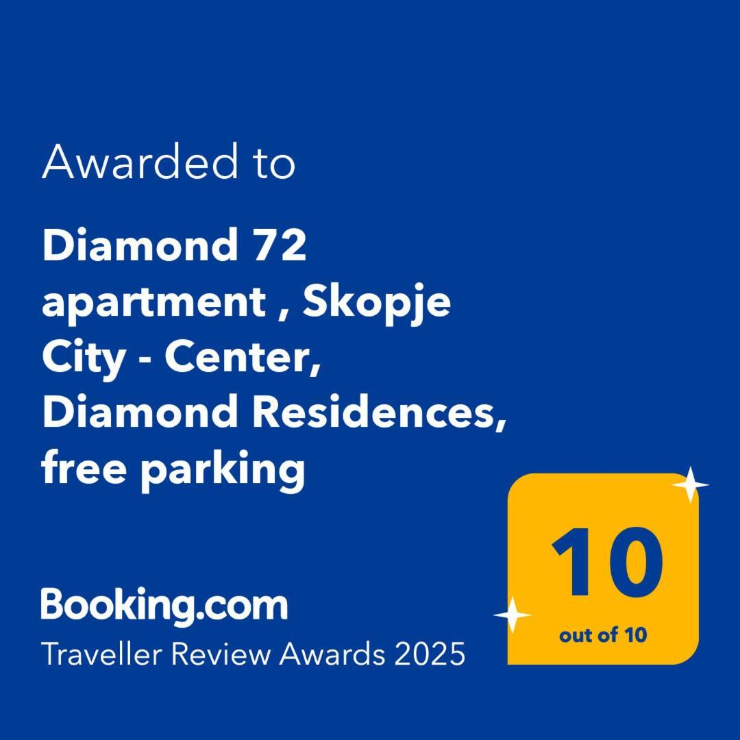 Diamond 72 Apartment , Skopje City - Center, Diamond Residences, Free Parking Eksteriør bilde
